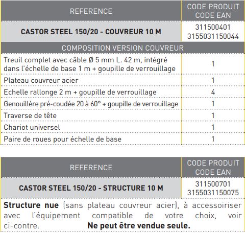 311500401 - Monte-matériaux Castor Steel 150/20 - Haemmerlin - Charge utile 150 kg - Hauteur jusqu'à 20 m - Treuil intégré_5