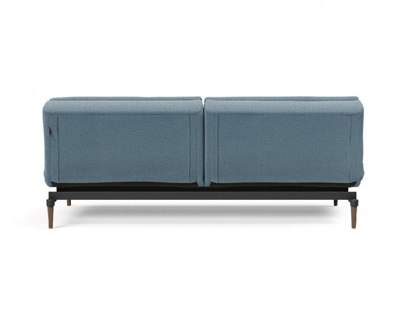 Canapé design Dublexo Styletto convertible lit 115x210 cm - pieds chêne foncé - tissu Soft Indigo_5