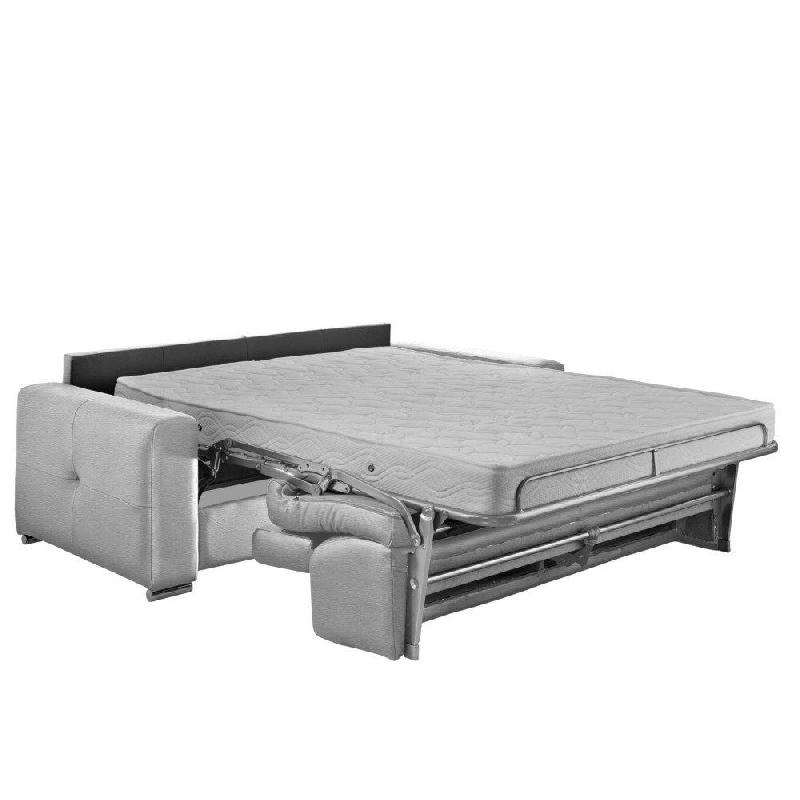 Canapé lit convertible express Frenze 3-4 places - Matelas 18 cm - Sommier à lattes Renatonisi - Gris_5