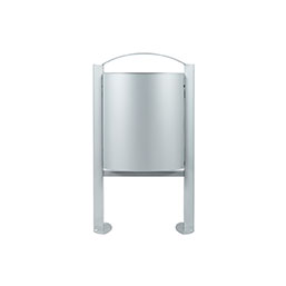 Corbeille en acier traité anticorrosion et anti-UV - 40L - Variantes cendrier et distributeur canin_5