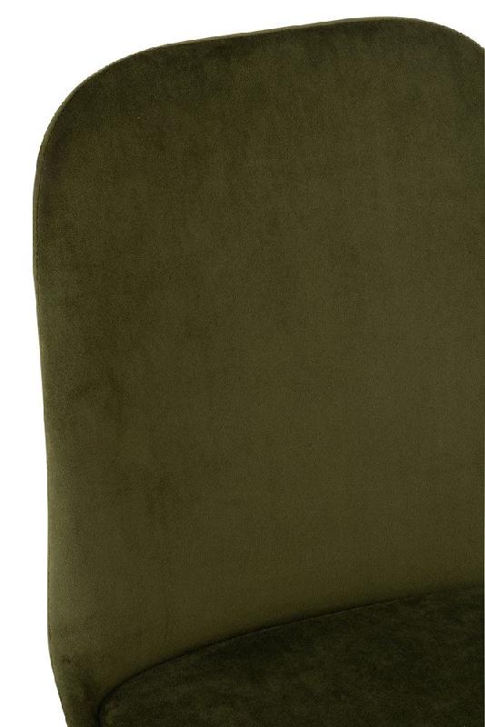 Chaise Milena vert foncé - revêtement velours et pieds en métal laqué noir - 47x86x47 cm_5