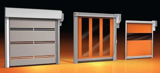 Porte à ouverture rapide conçue pour un usage en milieu industriel