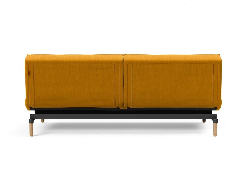 Canapé-lit Innovation Living Splitback Styletto - Pieds chêne naturel - Convertible 115x210 cm - Tissu Elegance Burned Curry_5