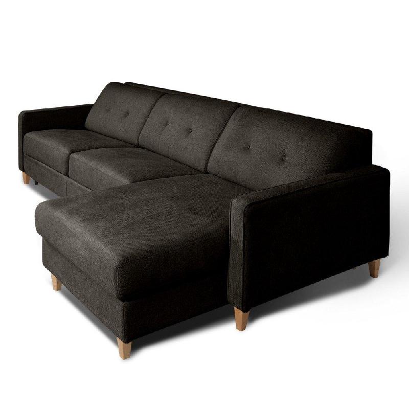 Canapé d'angle Norway - Matelas 16 cm - Système express - Sommier lattes Renatonisi - Tissu tweed taupe_5