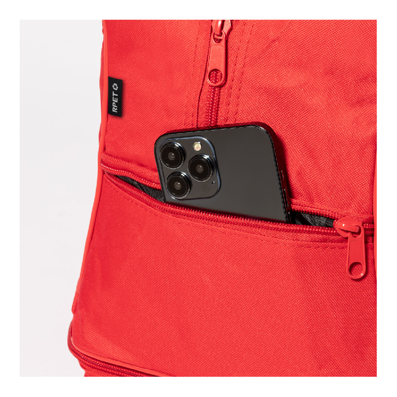 Sac de sport en RPET - avec compartiments zippés, compartiment à chaussures et bandoulière réglable_5