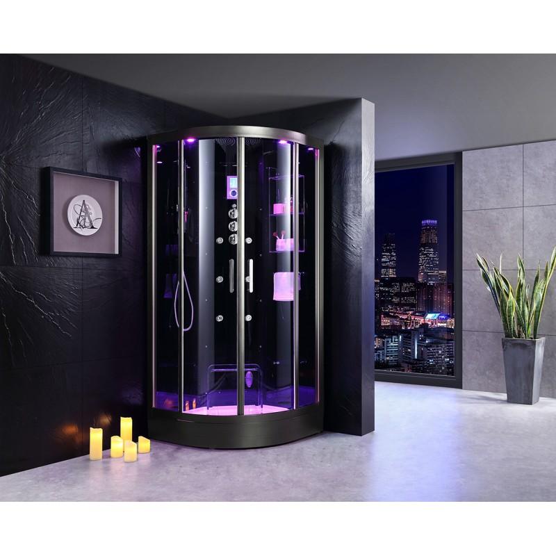 CABINE DOUCHE HAMMAM ARCHIPEL® QDR 90C BLACK_5