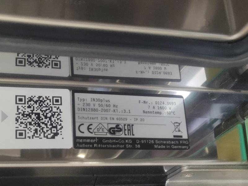 Incubateur / étuve MEMMERT IN 30 PLUS avec convection naturelle 80°C_5