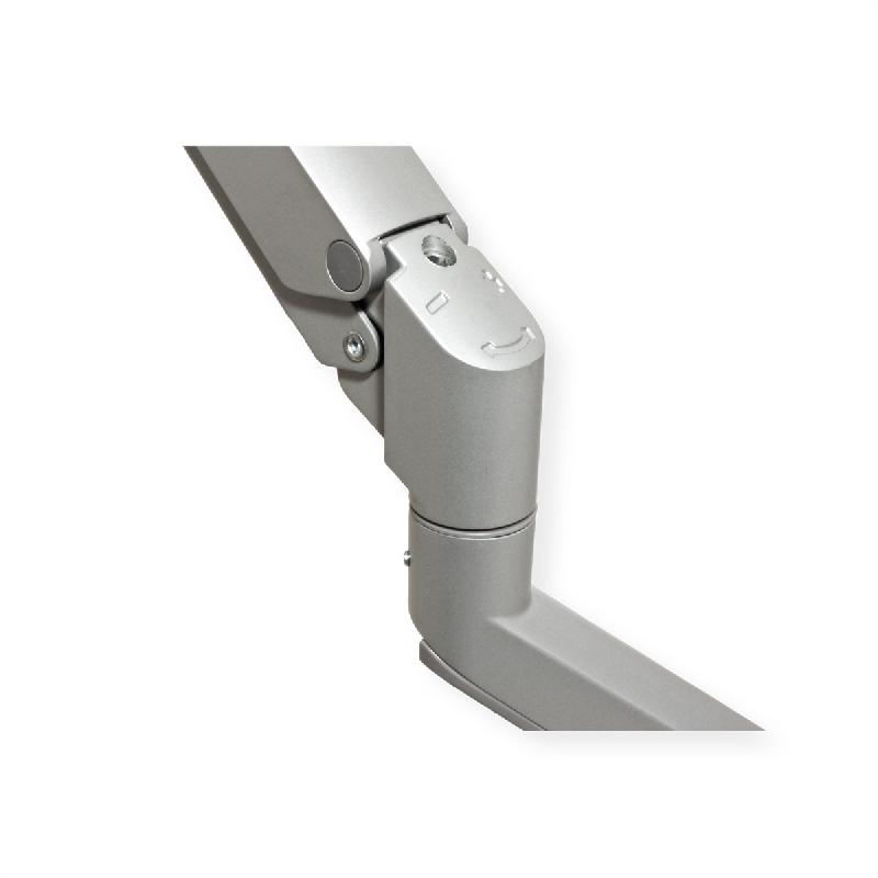 ROLINE Support double LCD, fixation sur bureau, vérin à gaz, 5 articulations, 17-23