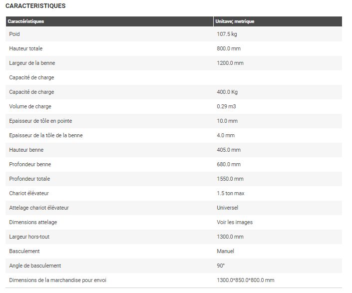 Prm-120-lm - godet pour chariot élévateur - deleks - chariot élévateur : 1.5 ton max_5