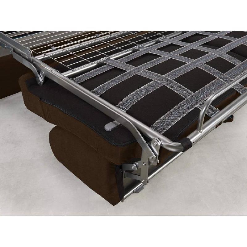 Canapé convertible Night Express 140 cm - Matelas 14 cm polyuréthane - Mousse haute résilience - Marron_5