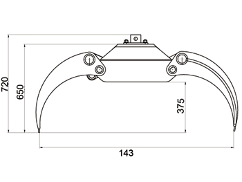 Dk-14 grappin forestier + rotator baltrotor 3 tonnes pour pelleteuse - deleks srl_5