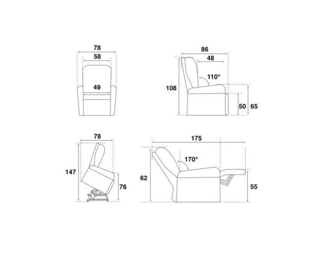 Fauteuil relax releveur Nersac bi-moteur - microfibre mastic/brun taupé - ergonomique et confortable_5