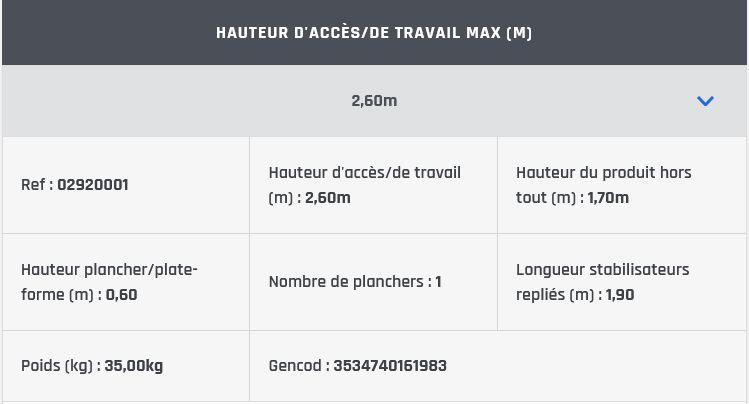 Échafaudage roulant aluminium Neolium SX - Comabi SNC - hauteur de travail maxi 7,8 m - montage sécurisé et roues anti-trace_5