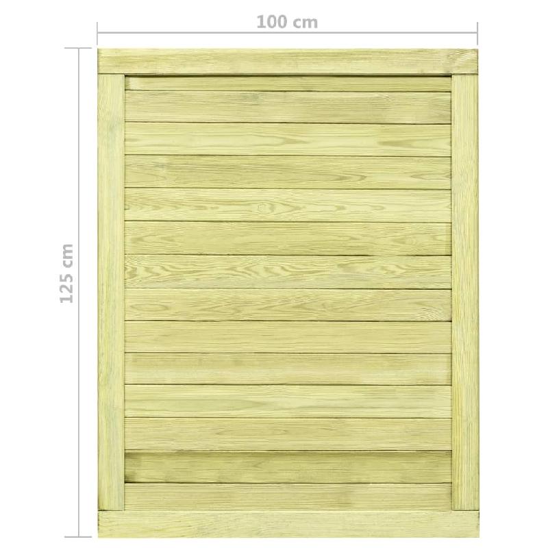 Vidaxl portail de jardin bois de pin imprégné 125x100 cm 45334_5