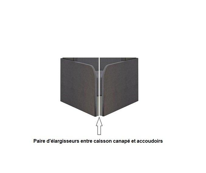 Armoire-lit escamotable ALADYNO SOFA - Canapé gris 160x200 cm - Bandeau blanc, fabrication européenne_5