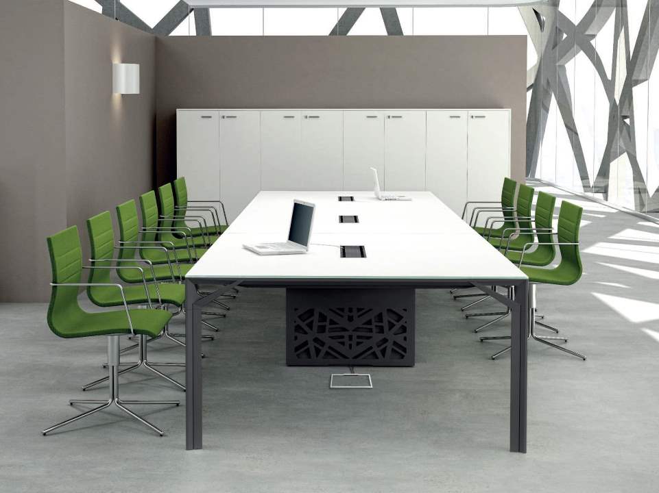 Bureau de direction en mélamine ou verre laqué - Charmant, rigoureux et simple - X8_5