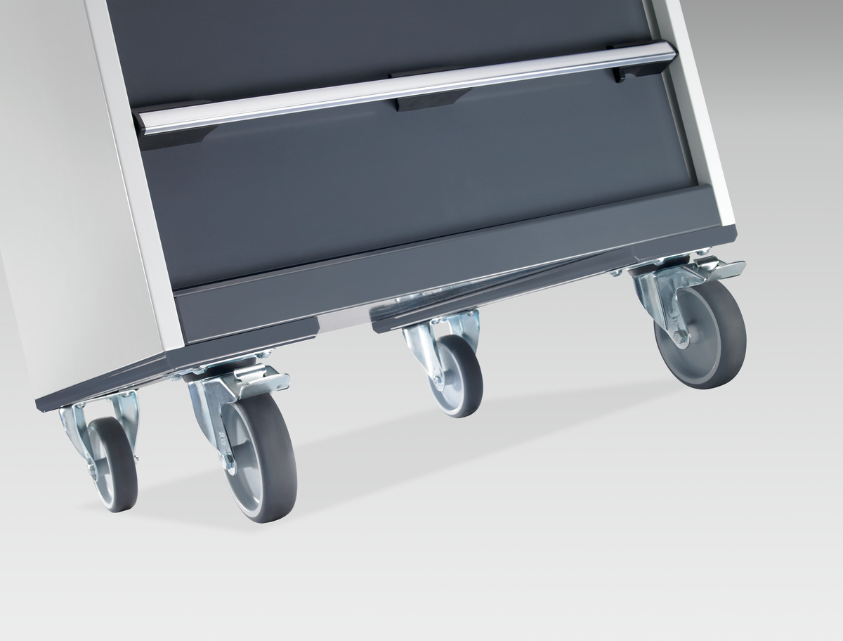 Armoire Roulante Cubio SLR-558-7.1 - 40402021.11V - 7 tiroirs, dessus rebords/tapis, châssis acier renforcé_5
