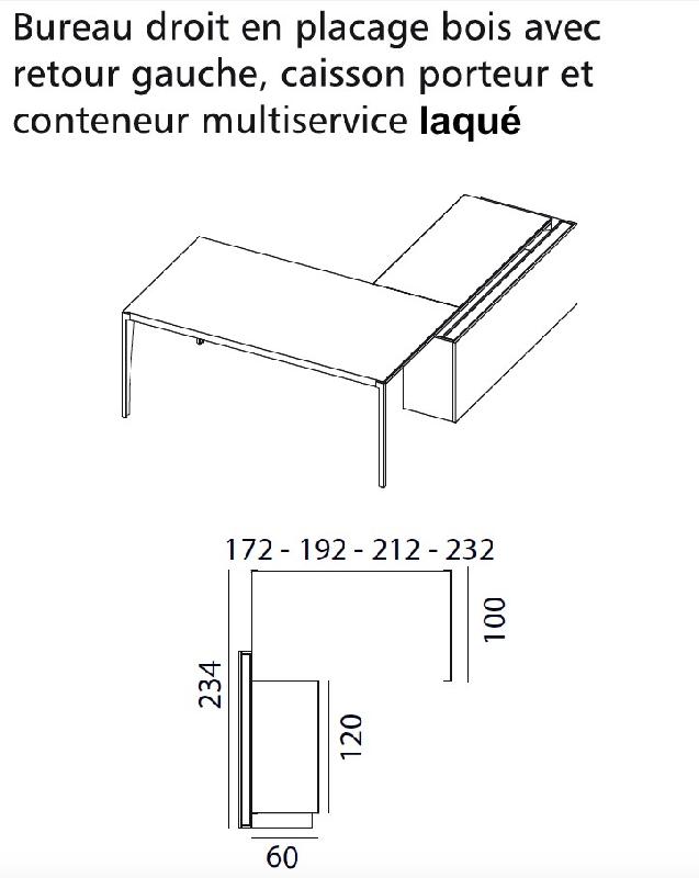 Bureau d'angle avec crédence laquée X9- Officity - 172, Droite, Orme gris_5