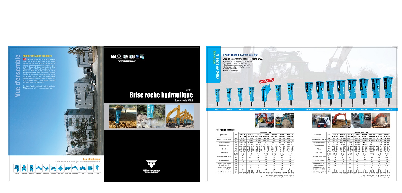 Marteau hydraulique MSB Saga 300 pour travaux sous-marins