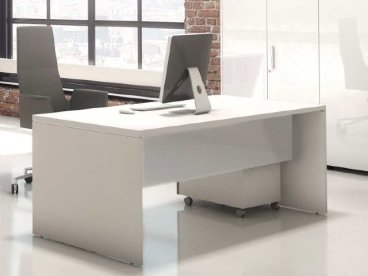 Bureau classique et design NEW PANO - Idéal pour le télétravail, avec finitions modernes et bois certifiés PEFC_5