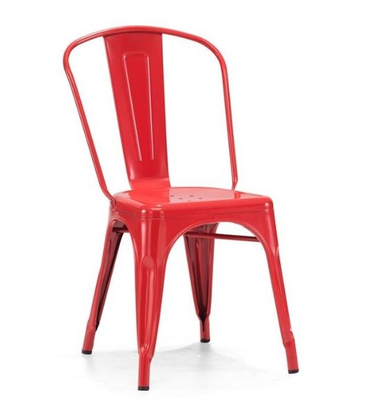 Chaise de terrasse - style vintage - acier - usage intérieur/extérieur - empilable - plusieurs couleurs_5