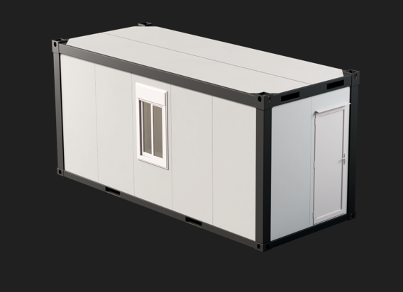 Bungalow sanitaire en container modulable et isolé de 20 pieds - 6x2,5m, 15m² - Eurobox_5