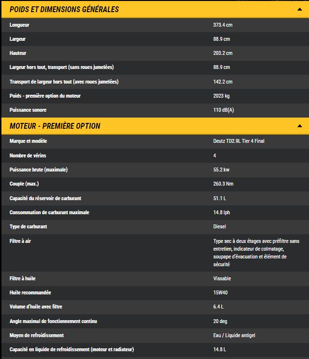 SC852 - Rogneuse de souches Vermeer - 2023 kg - Moteur Deutz TD2.9L Tier 4 Final - 55 kW - Système Yellow Jacket™_5