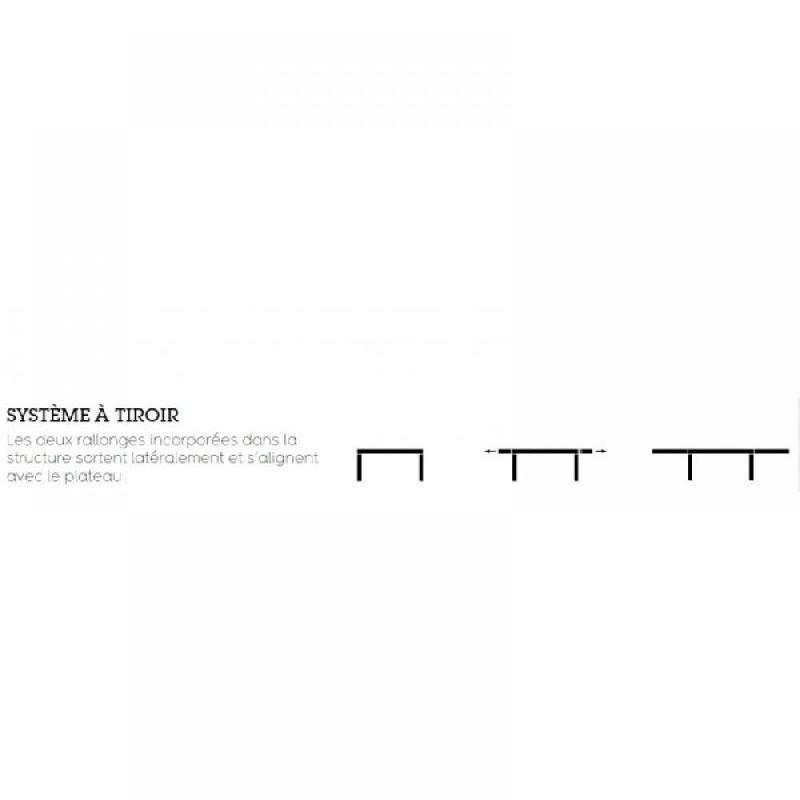 Table basse relevable extensible Dakota - Verre trempé noir - Piétement cintré en métal noir opaque_5