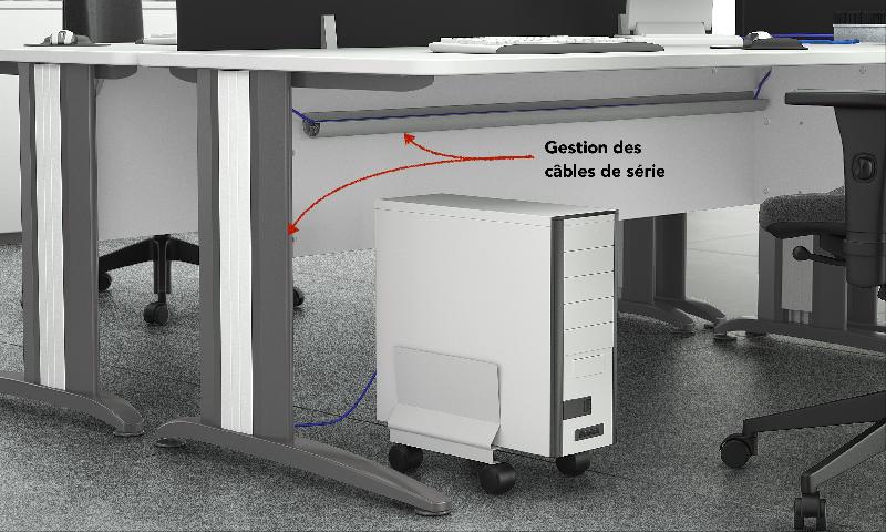 Bureau vague Sigma - Mobel Linea - Blanc 9010, 140, Acacia clair, Droite_5