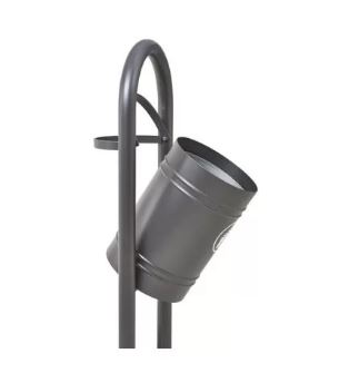 Corbeille publique Vercors 40 L - seau intérieur en tôle électrozinguée avec anses - courbes élégantes_5