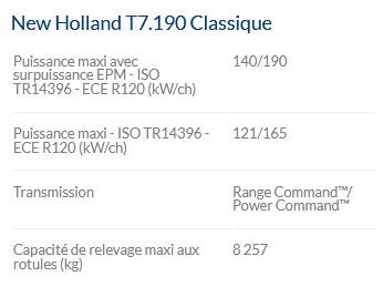 T7.190 Classique - Tracteur agricole New Holland - Puissance 140/190 kW/CH - Moteur NEF SCR ECOBlue™_5