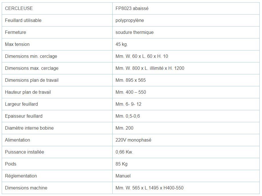 FP8023-9 - Cercleuse semi-automatique Ferplast - 85 kg - Cadre abaissé et feuillard 5-12 mm_5