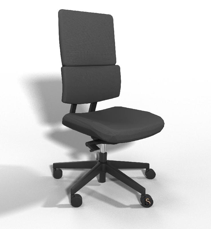 Siège de bureau Wi max avec renfort lombaires - Sokoa - Gris, Non, Non, Sol dur_5