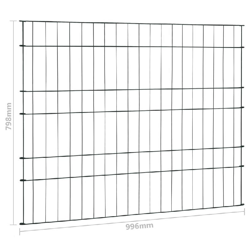 Vidaxl ensemble de clôture de jardin 99,6x79,8 cm vert 146107_5