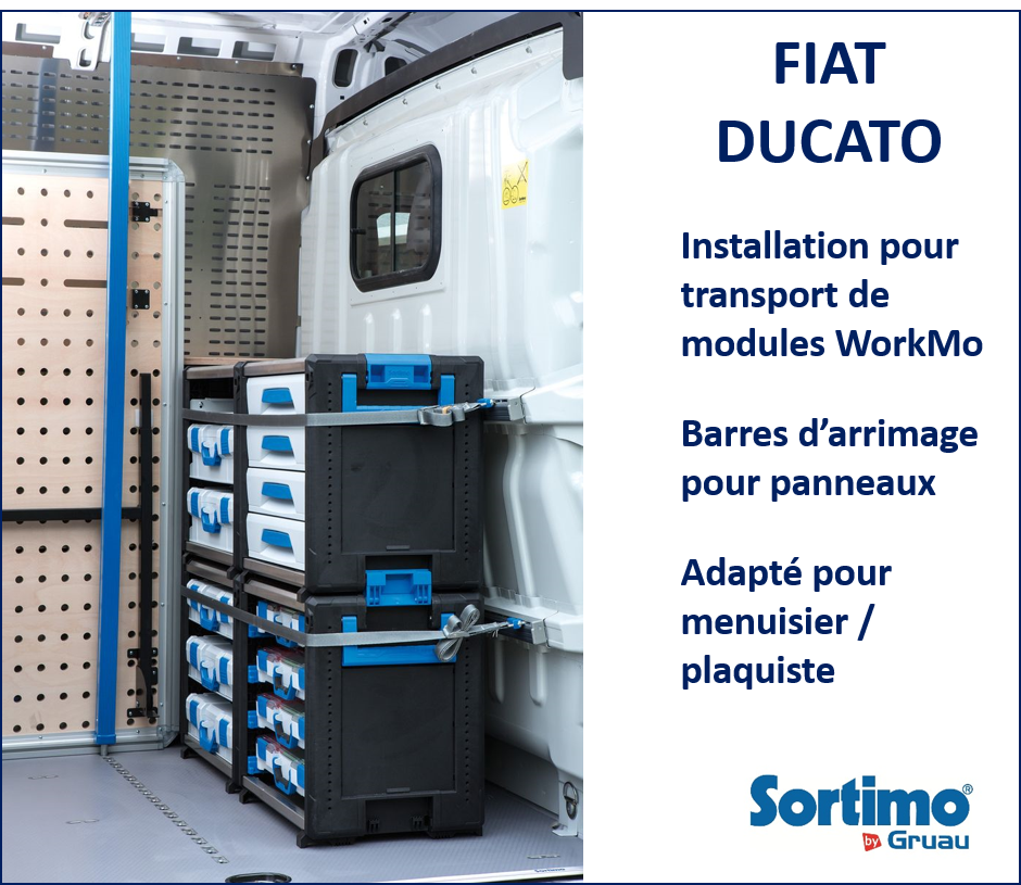 Aménagement en métal pour fourgon Fiat Ducato