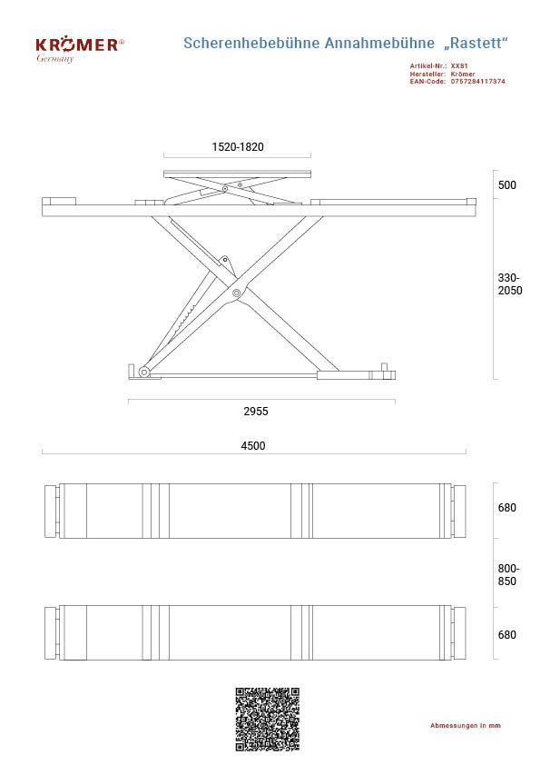 Pont élévateur à ciseaux encastré Idéal pour géométrie & réception véhicules - XX81_5