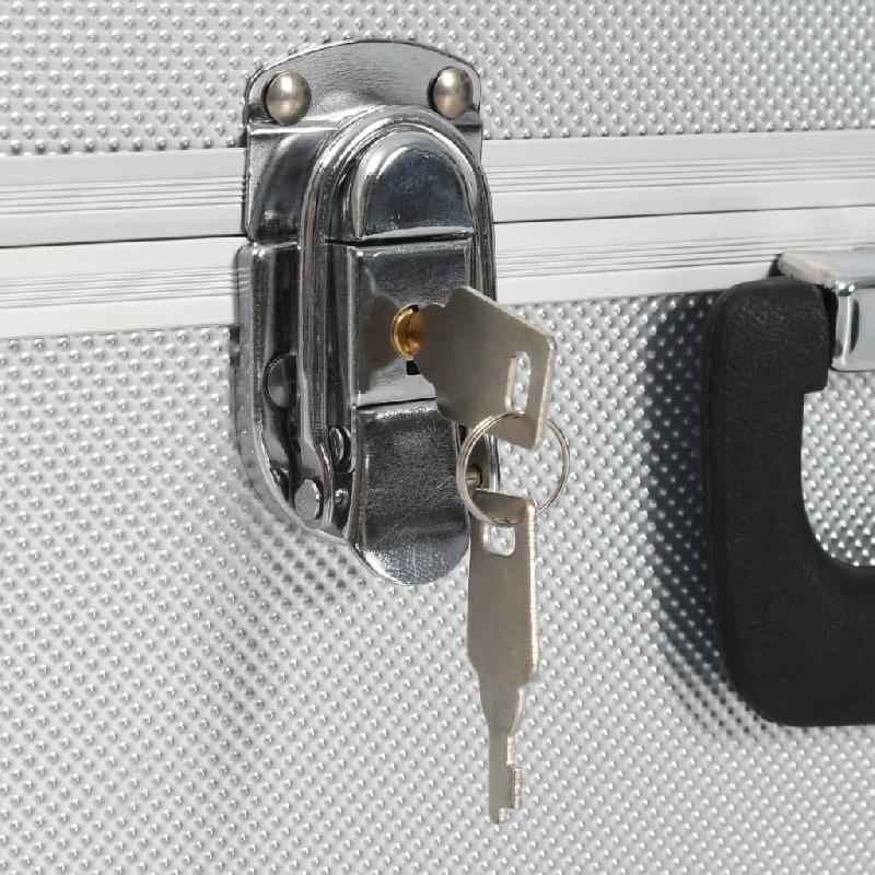 Vidaxl boîte à outils 38x22,5x34 cm argenté aluminium 91848_5