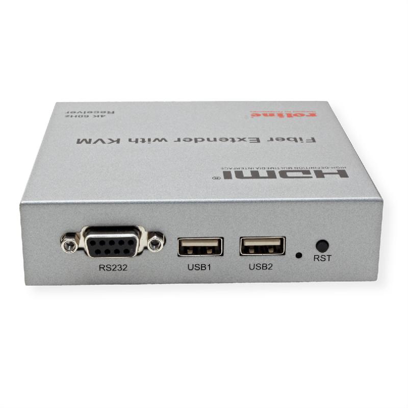 ROLINE Rallonge KVM via fibre optique, HDMI 4K, USB, 20 km_5