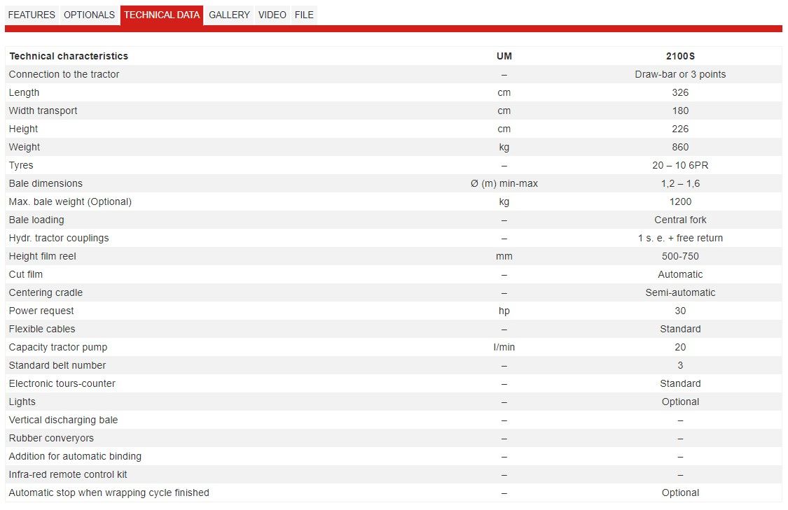 2100S - Enrubanneuse agricole traînée avec fourche de chargement Mascar S.P.A - Centrage semi-automatique de série_5