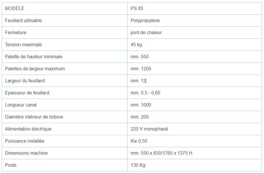 Ps 85 - cercleuse semi-automatique - Ferplast - 130 kg - cerclage palettes avec tension feuillard antidérapant_5