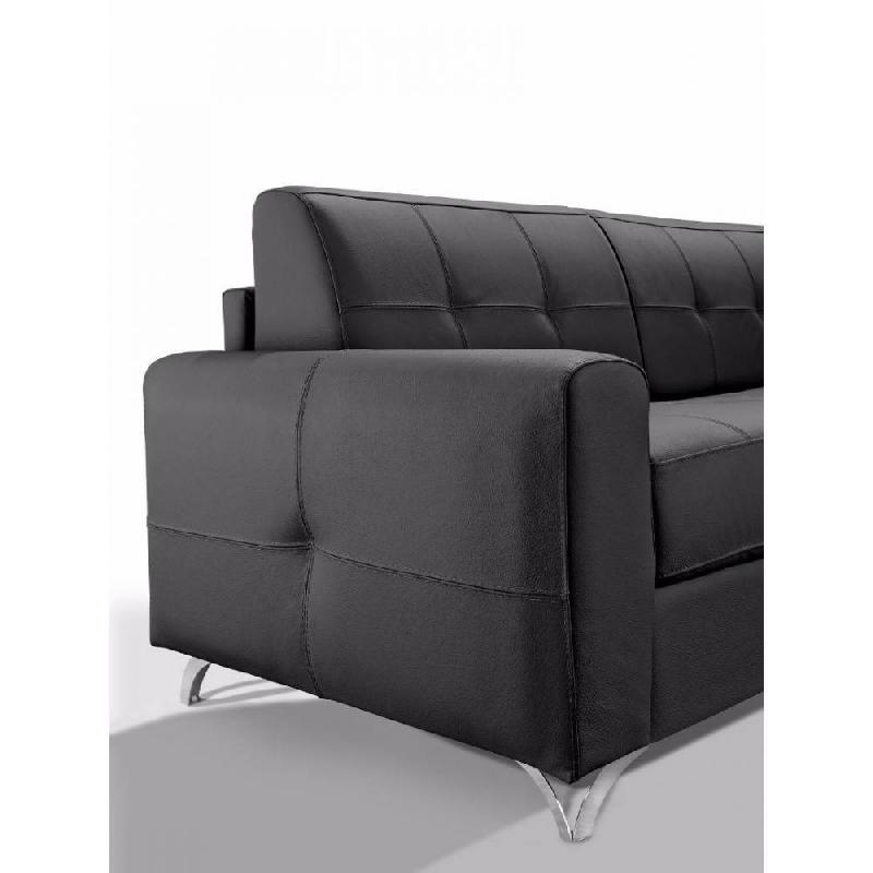 Canapé convertible express Squadra 140 cm - Sommier à lattes RENATONISI - Polyuréthane graphite - Matelas haute résilience 16 cm_5