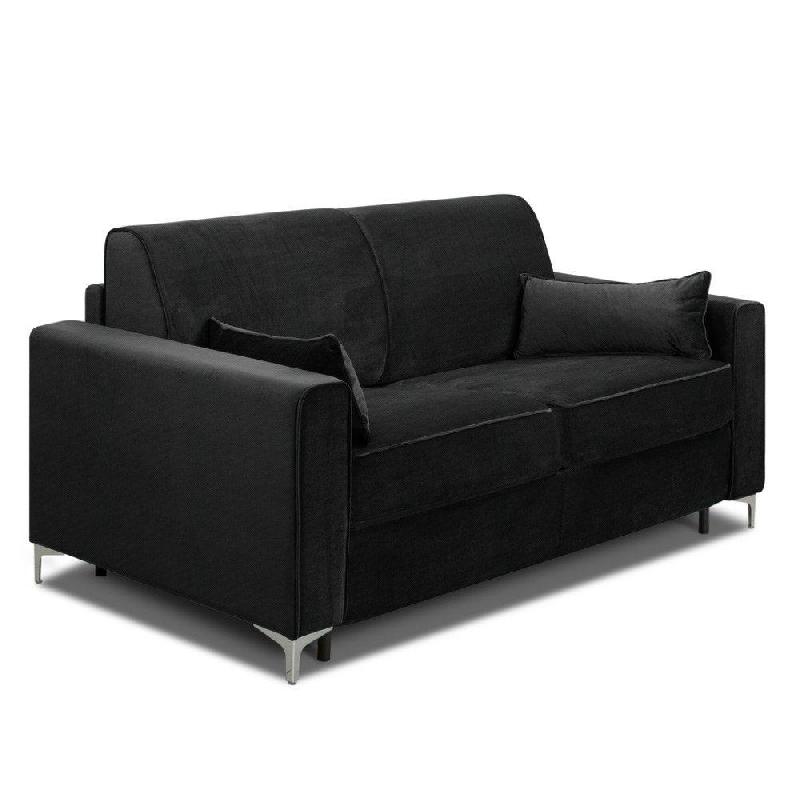 Canapé convertible express Jackson 160cm - sommier lattes tweed noir - matelas 16 cm Excellence literie_5