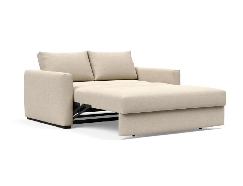 Canapé convertible design avec accoudoirs - COSIAL Innovation Living - Tissu Phobos Latte - 140x202 cm_5