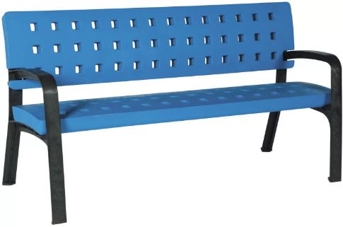 Banc public Modo en plastique 100% recyclable - traité anti-UV, anti-graffitis, sans entretien - 170 cm_5