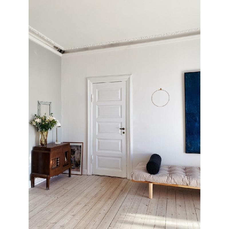 Méridienne Futon NEXT en pin massif - Coloris ivoire - Couchage 75 x 200 cm - Design scandinave et matelas en velours côtelé_5