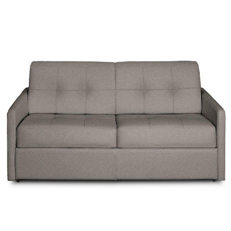 Canapé-lit Cube convertible express 140 cm - Matelas 16 cm en cuir vachette taupe clair_5