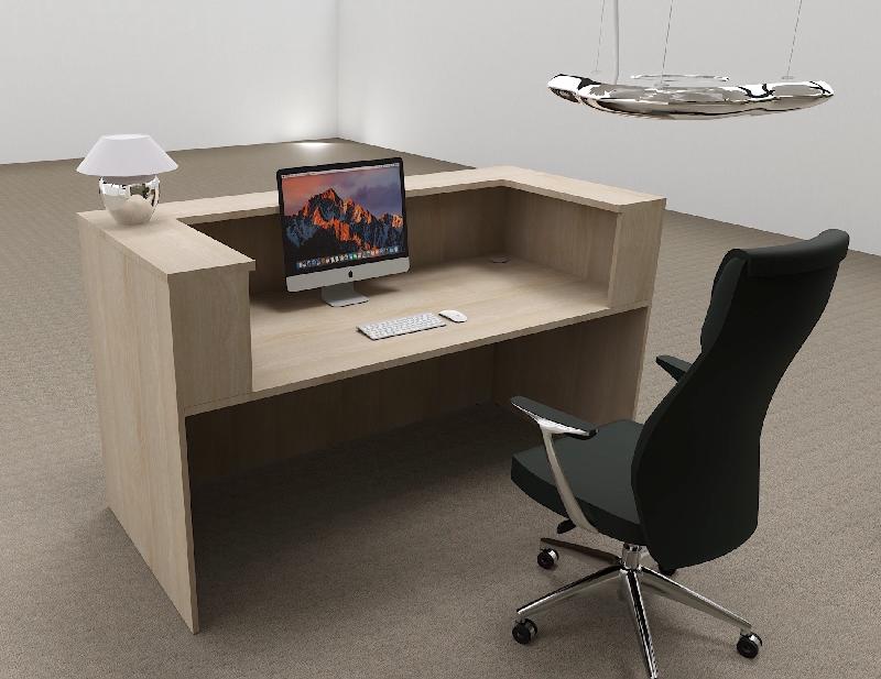 Bureau d'accueil Delta First monocolor - Mobel Linea - 164, Acacia clair_0