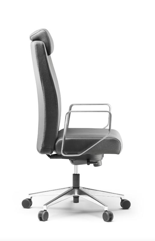 Fauteuil de direction en cuir Bost - Sokoa - cuir noir, Non_5