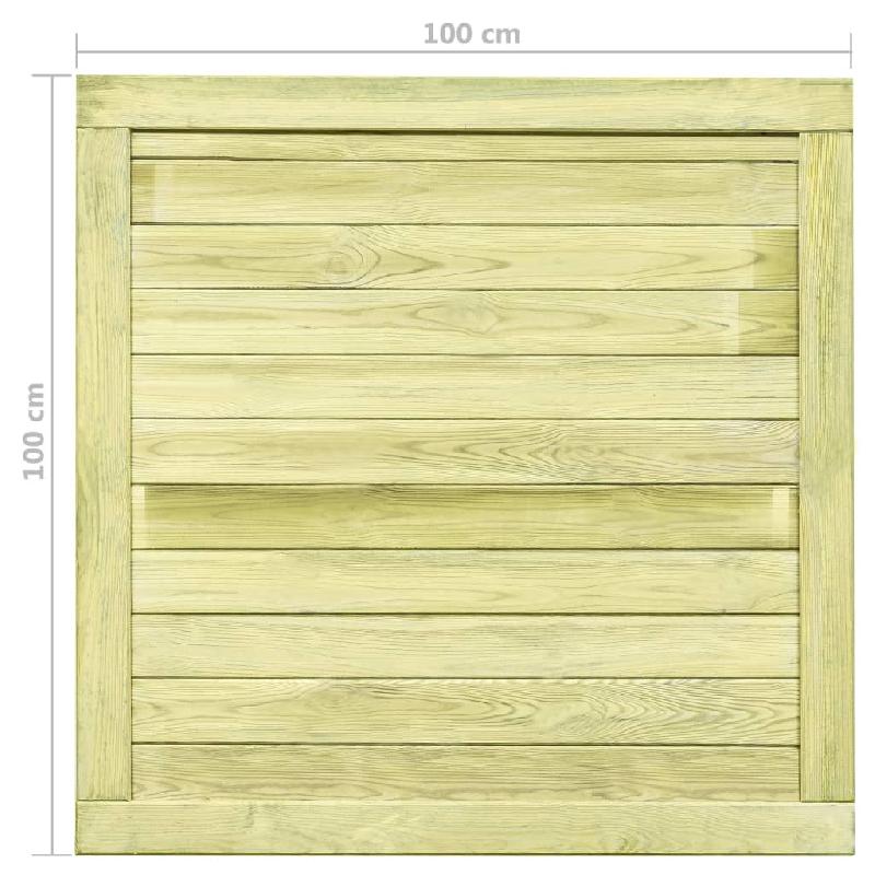 Vidaxl portail de jardin bois de pin imprégné 100x100 cm 45333_5