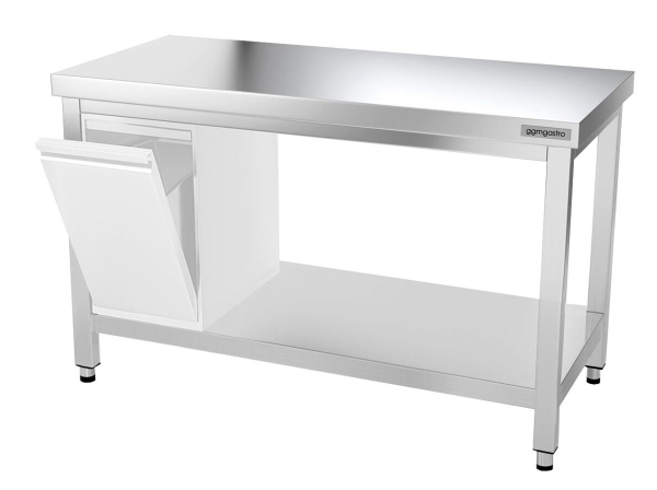 Tables Inox centrales Premium avec Etagère - P 600 mm | Ggm - 1000_5